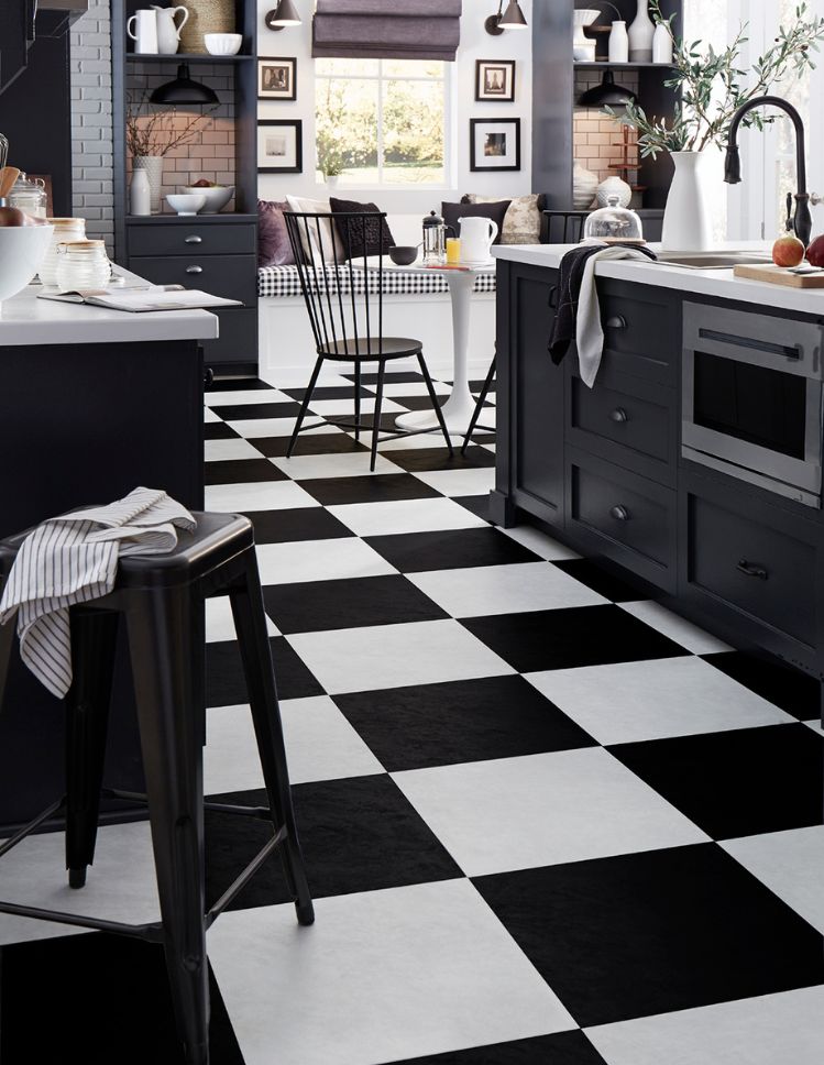 luxury vinyl tile floors in a modern Humble, TX, kitchen