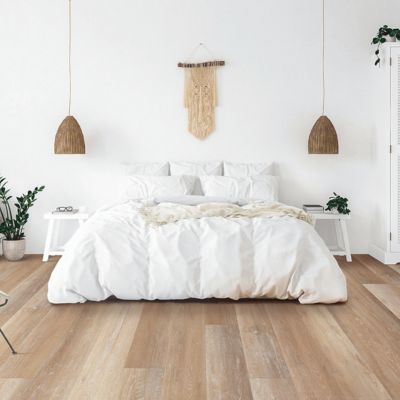 luxury vinyl floors in a bright Texas bedroom